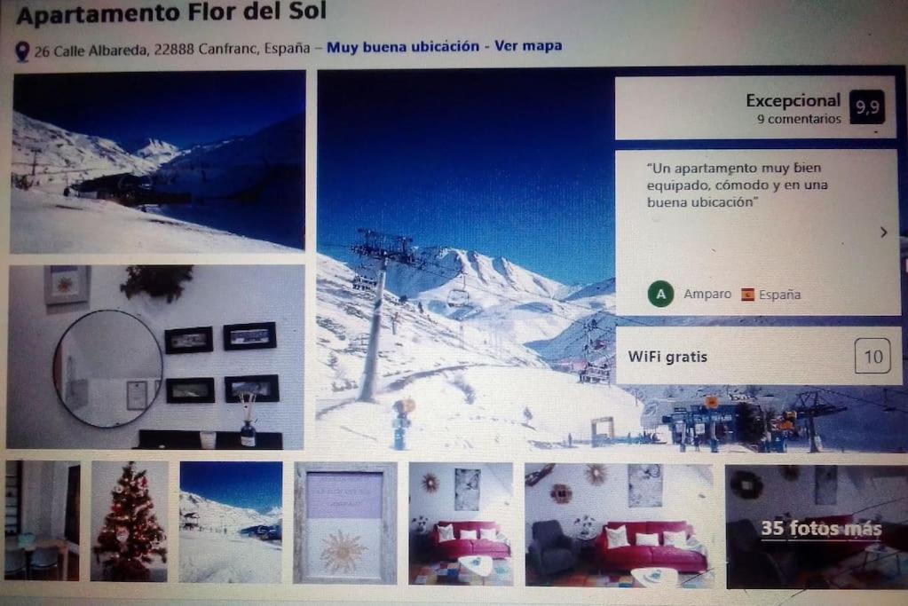 Appartamento Atico La Flor Del Sol Canfranc Esterno foto